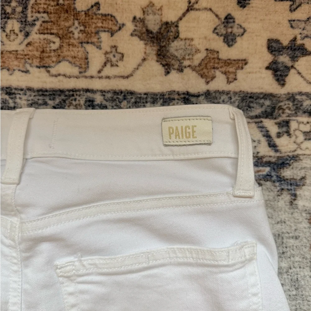 PAIGE Women's Jacqueline Straight Crisp White Ankle Jeans - Picture 7 of 8